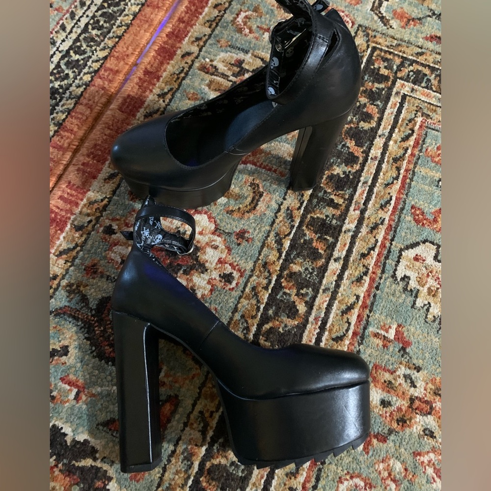 Black platform heels